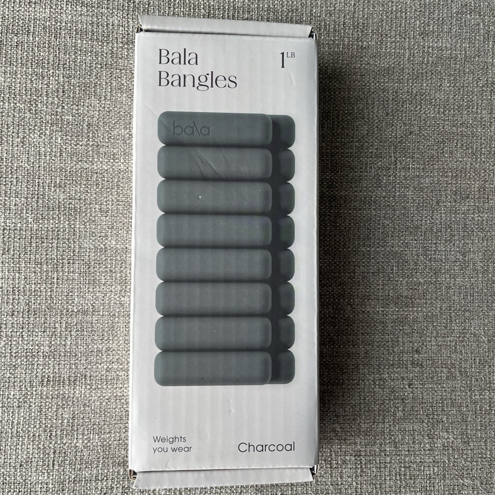 Brand New:  Bala Bangles 1 LB Arm/ Ankle Weights in Charcoal